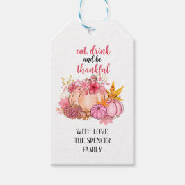 Thanksgiving pompoen Dank u Label Cadeaulabel
