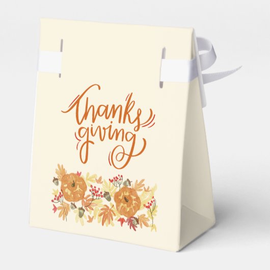 Thanksgiving pompoen diner bedankdoosjes (Achterkant)