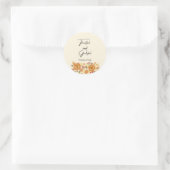 Thanksgiving Pompoen Diner Envelope Seal Ronde Sticker (Tas)