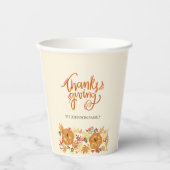 Thanksgiving pompoen diner papieren bekers (Voorkant)