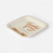 Thanksgiving pompoen diner papieren bordje (Gebogen)