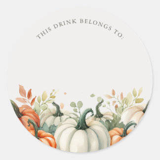 Thanksgiving Pompoen Drink Stickers