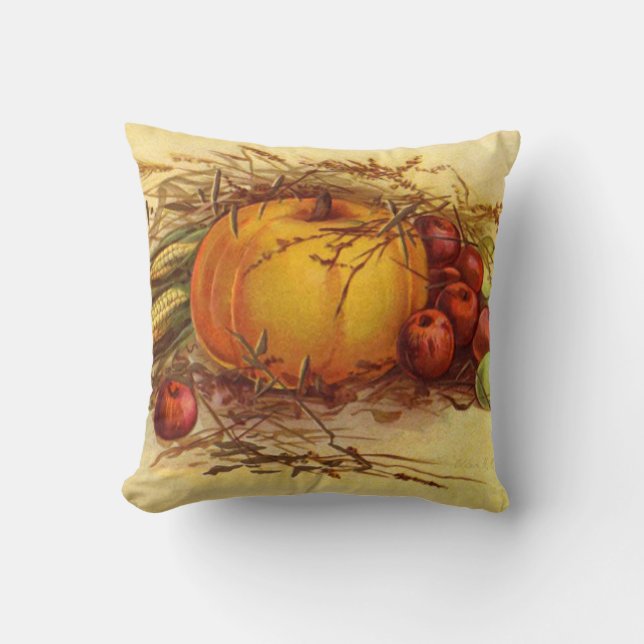 Thanksgiving pompoen en appels Accent Pillow Kussen (Voorkant)
