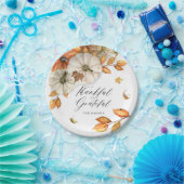 Thanksgiving pompoen en bladeren papieren bordje (Feest)