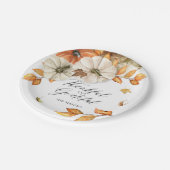 Thanksgiving pompoen en bladeren papieren bordje (Gekanteld)