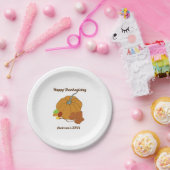 Thanksgiving pompoen en bladpapier borden papieren bordje (Feest)