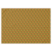 Thanksgiving pompoen en herfstbladeren op bruin tafelkleed (Voorkant (Horizontaal))