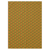 Thanksgiving pompoen en herfstbladeren op bruin tafelkleed (Voorkant)