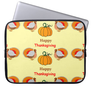 Thanksgiving pompoen en kalkoenen laptop sleeve