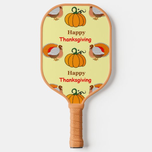 Thanksgiving pompoen en kalkoenen pickleball paddle (Voorkant)
