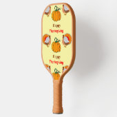 Thanksgiving pompoen en kalkoenen pickleball paddle (Links)