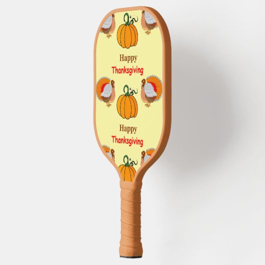 Thanksgiving pompoen en kalkoenen pickleball paddle (Links)