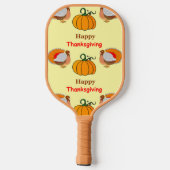 Thanksgiving pompoen en kalkoenen pickleball paddle (Achterkant)