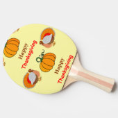 Thanksgiving pompoen en kalkoenen tafeltennisbatje (Zijkant)