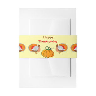 Thanksgiving pompoen en kalkoenen uitnodigingen wikkel