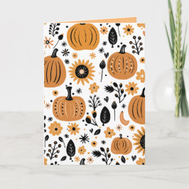 Thanksgiving pompoen en speelse herfstbloem