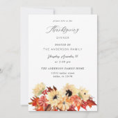 Thanksgiving pompoen en zonnebloemen kaart (Voorkant)