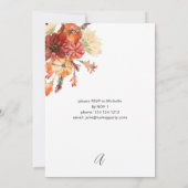 Thanksgiving pompoen en zonnebloemen kaart (Achterkant)