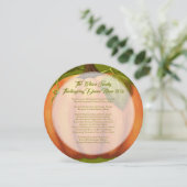 Thanksgiving Pompoen Familie Diner Rond Menu Kaart (Staand voorkant)