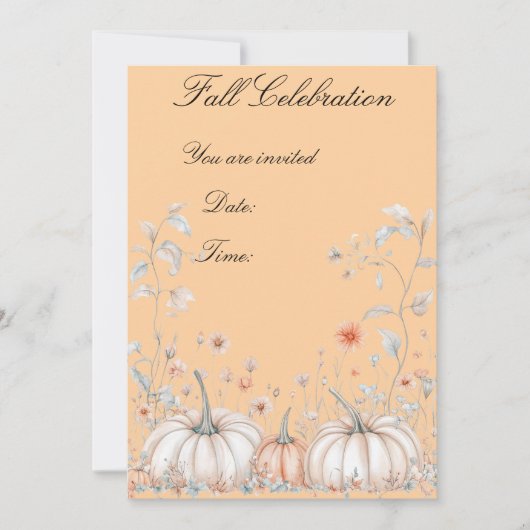 Thanksgiving Pompoen Feest Kaart (Voorkant)