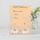 Thanksgiving Pompoen Feest Kaart (Staand voorkant)
