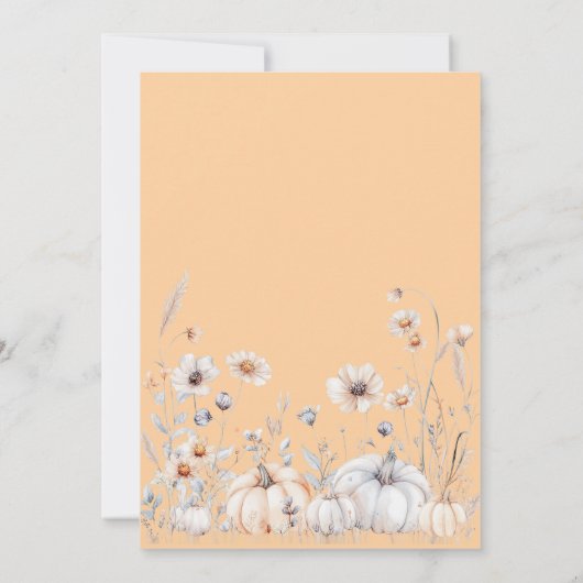Thanksgiving Pompoen Feest Kaart (Achterkant)