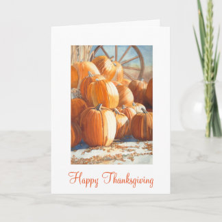 Thanksgiving pompoen feestdagen kaart