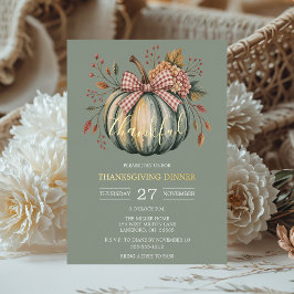 Thanksgiving pompoen folie uitnodiging