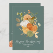 Thanksgiving Pompoen Fotokaart Feestdagenkaart (Voorkant / Achterkant)