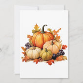 Thanksgiving Pompoen Friendsgiving Diner Kaart (Achterkant)