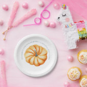 Thanksgiving pompoen gepersonaliseerde waterverf papieren bordje (Feest)