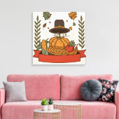Thanksgiving Pompoen & Herfst Canvas Afdruk (Insitu (Woonkamer))