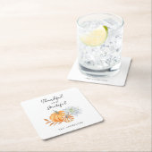 Thanksgiving pompoen Herfst Dankbaar Elegant Kartonnen Onderzetters (Insitu)