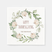 Thanksgiving pompoen herfst eucalyptus groen servet (Voorkant)