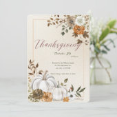 Thanksgiving Pompoen & Herfst Feestdagenkaart (Staand voorkant)