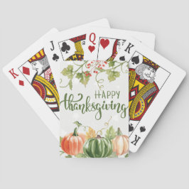 Thanksgiving Pompoen & Herfst Pokerkaarten