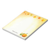 Thanksgiving pompoen & herfstbladeren notitieblok (Linkerzijde)