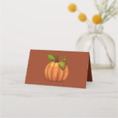 Thanksgiving Pompoen in Hoek Tent Plaats Kaarten Plaatskaartje (Achterkant)