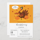 Thanksgiving pompoen in Turkije Kaart (Voorkant / Achterkant)