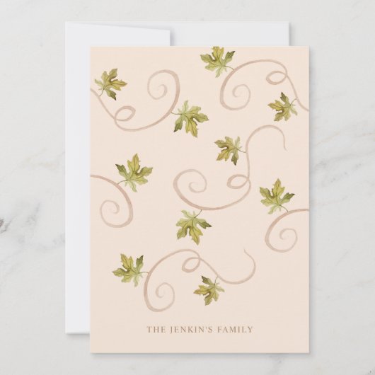 Thanksgiving pompoen kaart (Achterkant)