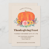 Thanksgiving pompoen kaart (Voorkant / Achterkant)