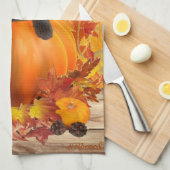 Thanksgiving Pompoen Kitty Theedoek (Quarter Fold)