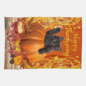 Thanksgiving Pompoen Kitty Theedoek (Horizontaal)