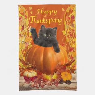 Thanksgiving Pompoen Kitty Theedoek