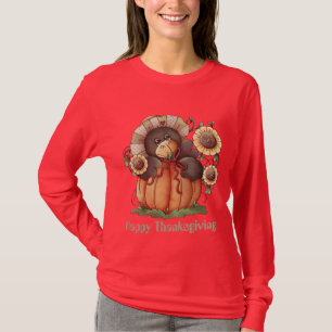 Thanksgiving pompoen kraai Vakantie vrouwen t-shir T-shirt