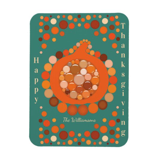 Thanksgiving Pompoen Magneet (Verticaal)