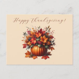 Thanksgiving-Pompoen met Fall Leaves- Briefkaart