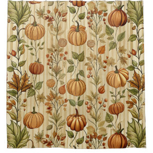 Thanksgiving Pompoen Oogst Herfst Patroon Douchegordijn