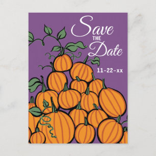 Thanksgiving Pompoen Oogst Save the Date Uitnodiging Briefkaart