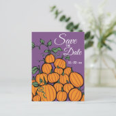 Thanksgiving Pompoen Oogst Save the Date Uitnodiging Briefkaart (Staand voorkant)